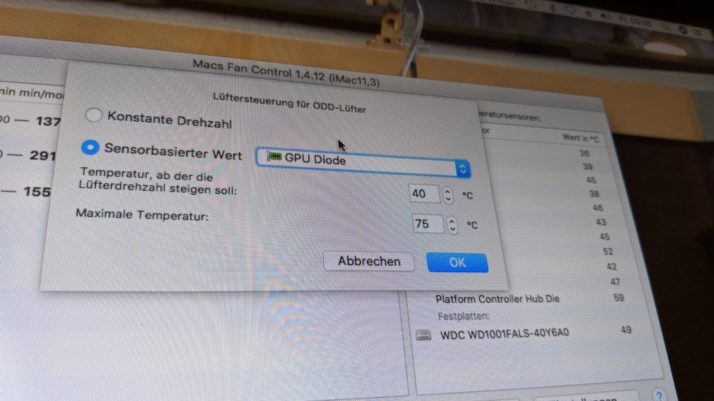 best setting for fan control mac